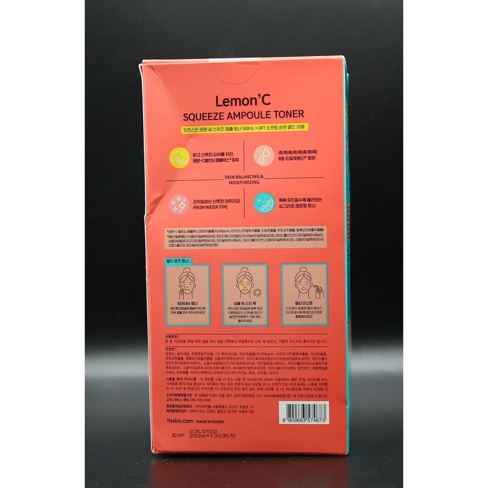 Lemon'C Special Edition It's Skin Large Size Toner, 500ml, Exp 11/26 - Picture 2 of 2
